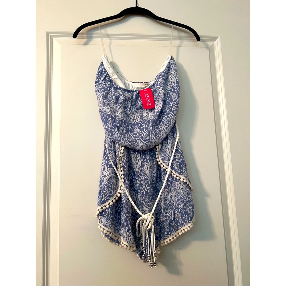 Agaci Blue Paisley Romper